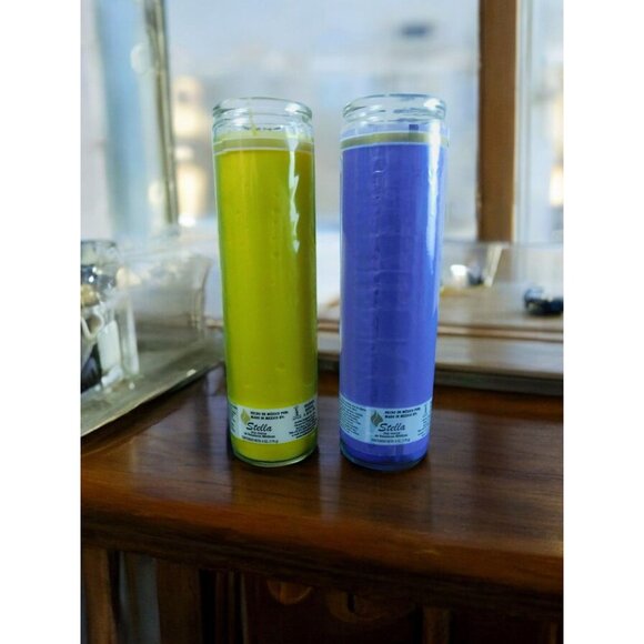 Joy & Intuition Candle Set – 2-Pack Yellow & Purple Candle - Picture 1 of 8